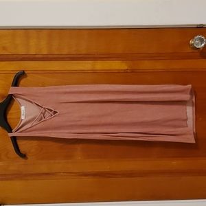 Long pink tank dress size medium
